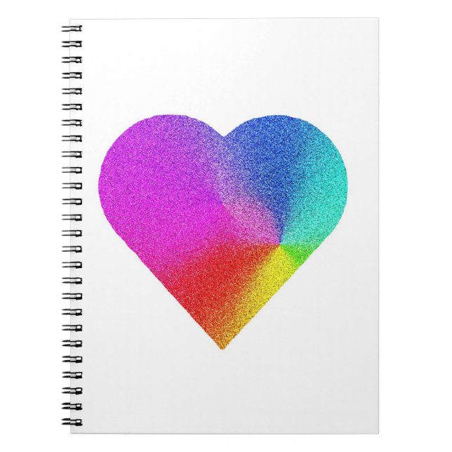 Carnet Coeur arc-en-ciel (Devant)