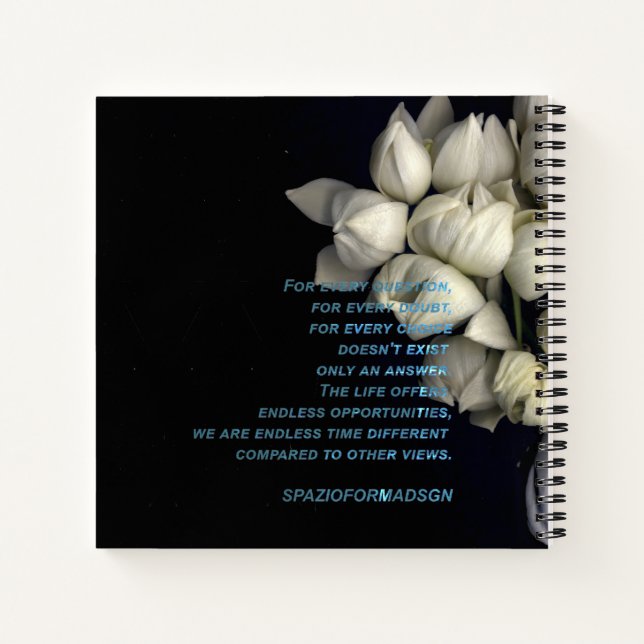 Carnet "Cœur blanc brisé en noir" & Doute (Dos)