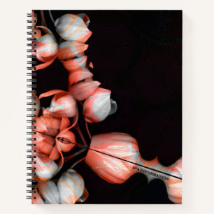 Carnet "Cœur blanc en noir du soleil"