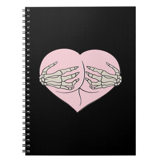 Carnet Coeur Butt Hug Skeleton Mains Classique (Devant)