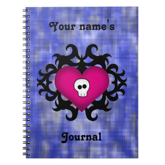 Carnet Coeur crâne gothique (Devant)