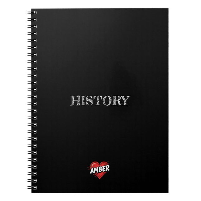 Carnet Cœur d'Ambre Noir (Devant)