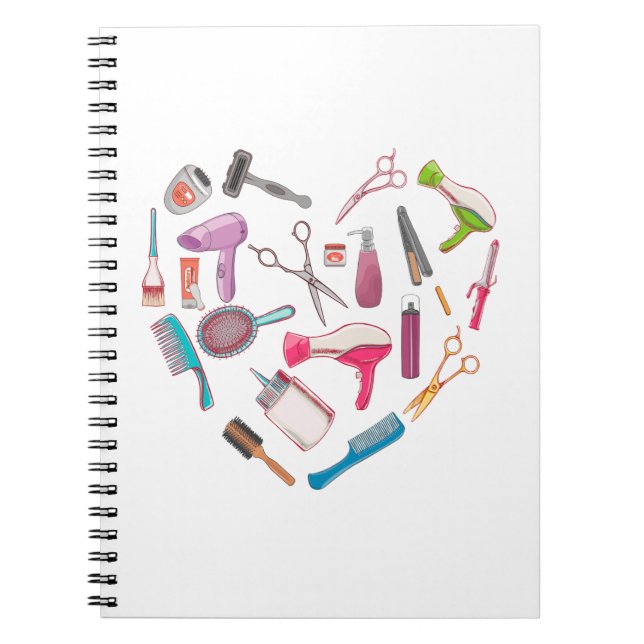 Carnet Coeur de coiffeur Outil coiffeur (Devant)