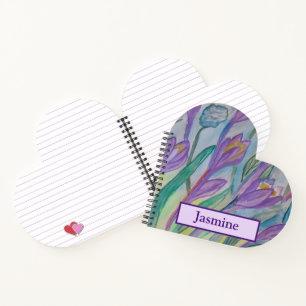 Carnet Coeur de crocus de printemps Abstrait