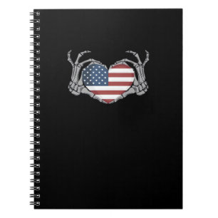Carnet Coeur de drapeau américain