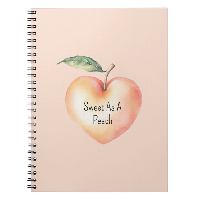 Carnet Cœur de Fruit de Pêche Sucré   (Devant)