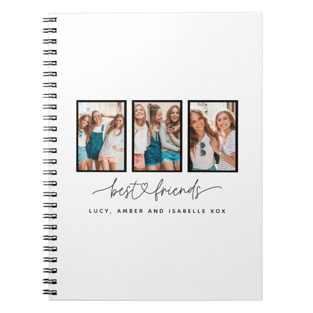 Carnet Coeur de script mignon moderne multi photo meilleu (Devant)