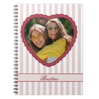 Carnet Cœur Dentelé Photo & Texte Personnalisés Meilleure