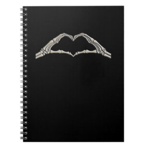 Carnet Coeur des mains osseuses actif