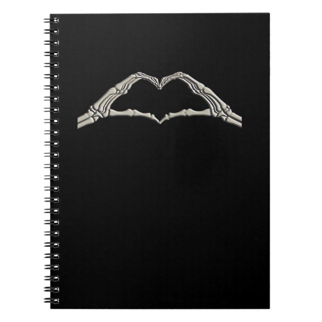 Carnet Coeur des mains osseuses actif (Devant)