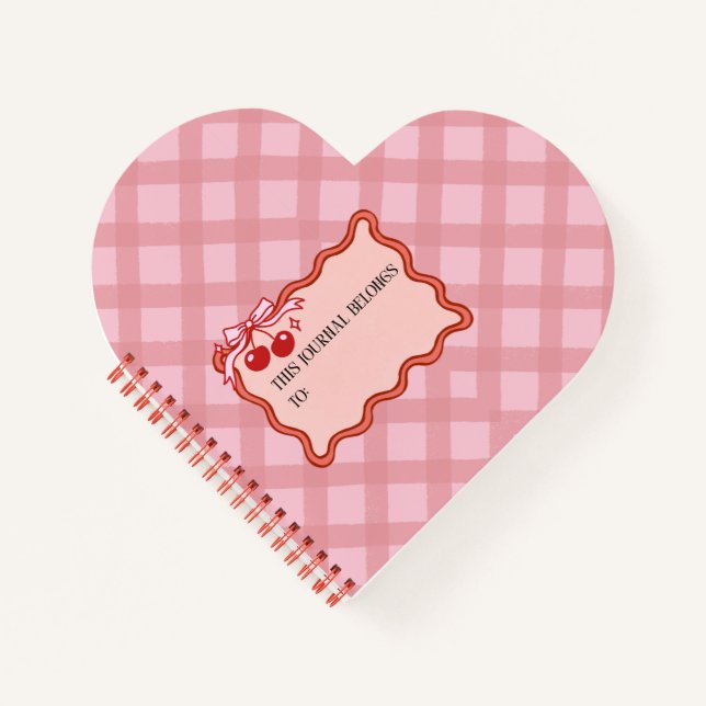 Carnet Cœur en forme de rose (Devant)