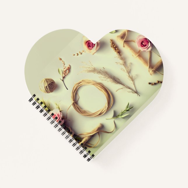 Carnet Cœur en spirale « Love Rose » (Devant)
