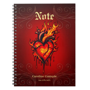 Carnet Coeur flamboyant.