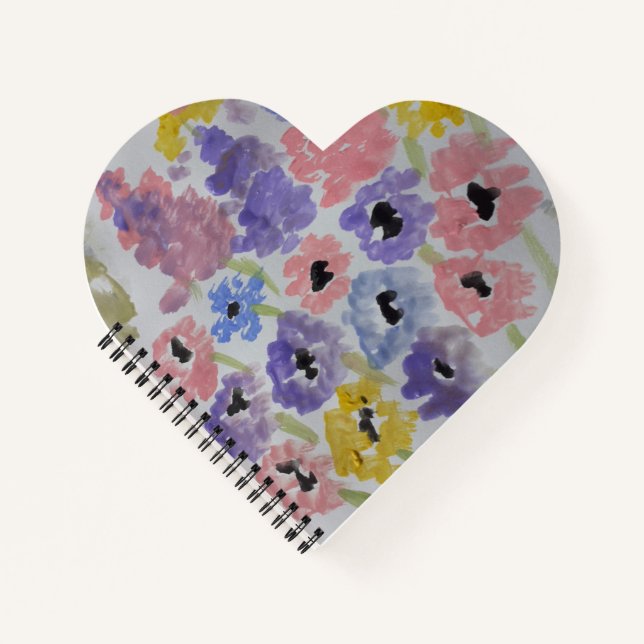 Carnet Coeur Fleur sauvage été (Devant)