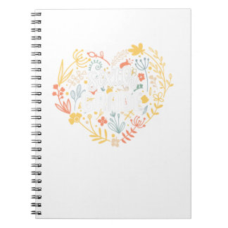 Carnet Coeur Floral De Sixième Année Retour À L'École