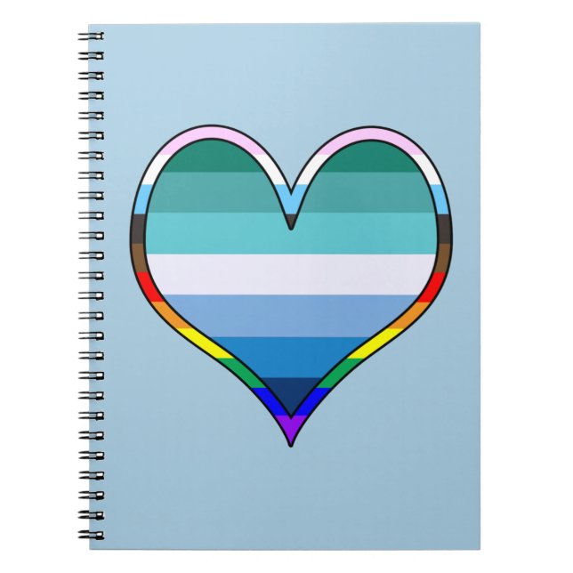 Carnet Coeur gay pride (Devant)