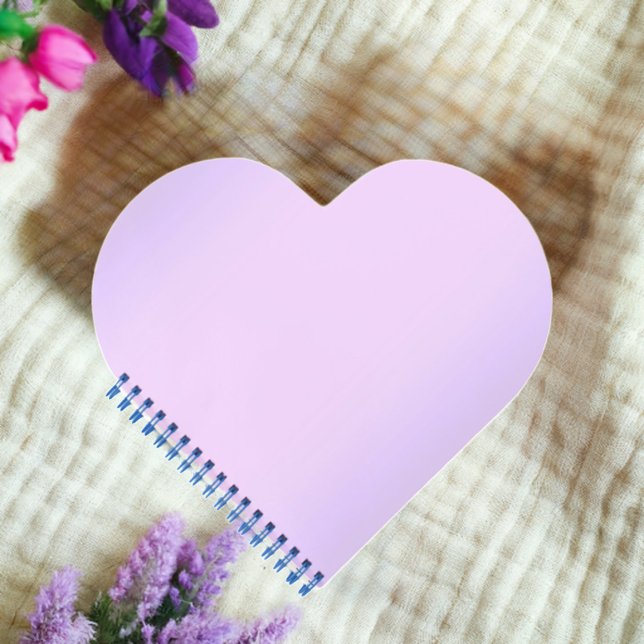 Carnet Coeur Lavande Rose (Pink Lavender Heart Notebook Front)