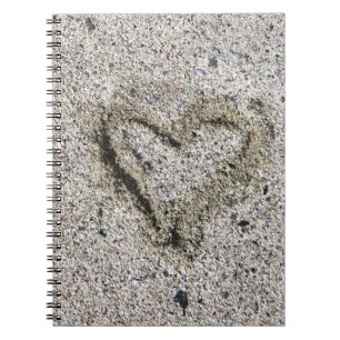 Carnet Coeur romantique en sable