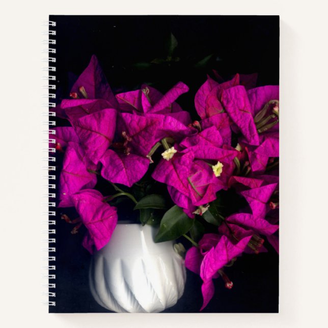 Carnet Coeur rose en noir (Devant)