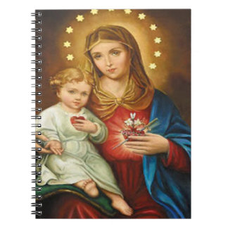 CARNET COEUR SACRÉ DE MARY 12 PRODUITS PERSONNALISABLES