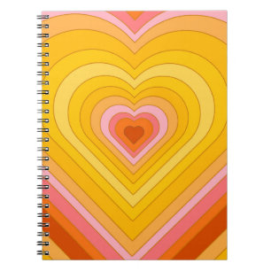 Carnet Coeur super à couche rétro
