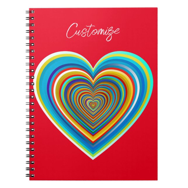 Carnet Coeur valentin multicolore Thunder_Cove (Devant)