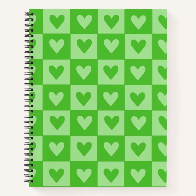 Carnet Coeur vert de tableau de bord (Devant)