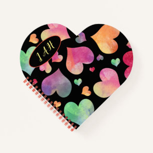 Carnet Coeurs Ado Revue fille Monogramme Modèle