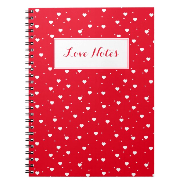 Carnet Coeurs blancs et rouges (Devant)