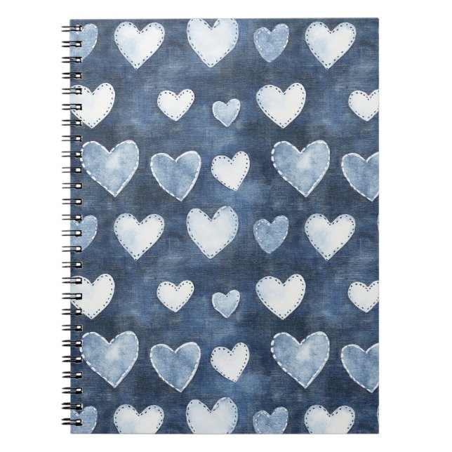 Carnet Cœurs bleus de White Denim (Devant)