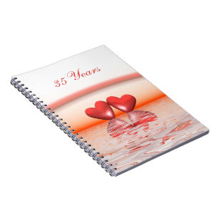 Carnet Coeurs coralliens du 35e anniversaire