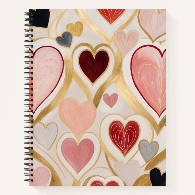 Carnet Coeurs d'amour (Devant)