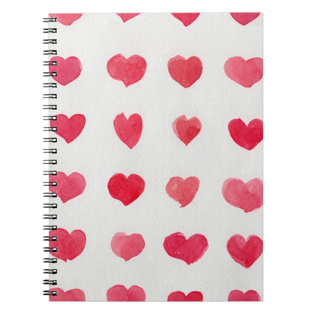 Carnet Coeurs d'aquarelle incomparable : design motif rom (Devant)