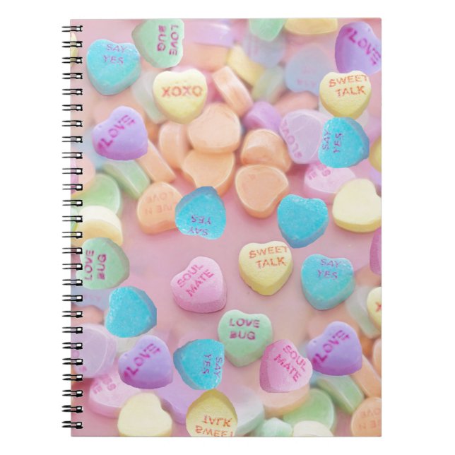 Carnet coeurs de bonbons valentines (Devant)