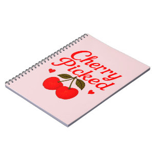 Carnet Cœurs de cerise cueillis Cottagecore romantique ro