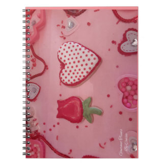 Carnet Coeurs de chocolat et biscuits de sucre Rose