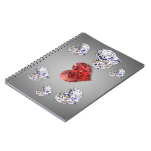 Carnet Coeurs de diamants précieux et élégants