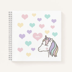 Carnet Coeurs de licorne
