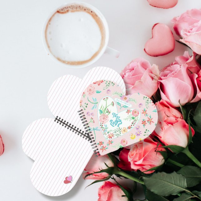 Carnet Coeurs floraux en Amour Fête des Valentines (Créateur téléchargé)