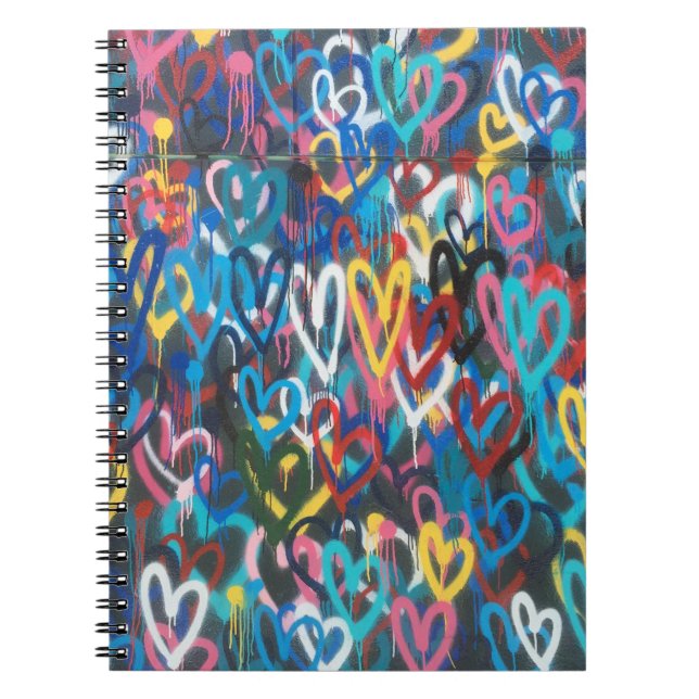 Carnet Coeurs Grafiti (Devant)