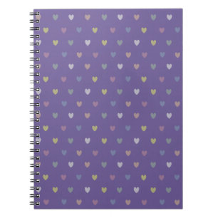 Carnet Coeurs minuscules polka sur violet violet Ultra vi