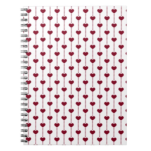 Carnet Coeurs motifs/rouges (Devant)