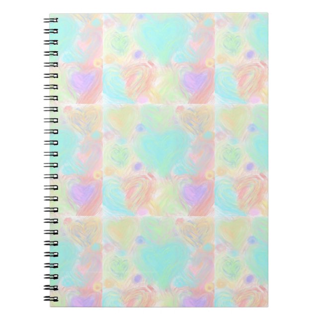 Carnet Cœurs peints au pastel (Devant)