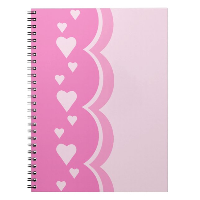 Carnet Coeurs roses (Devant)