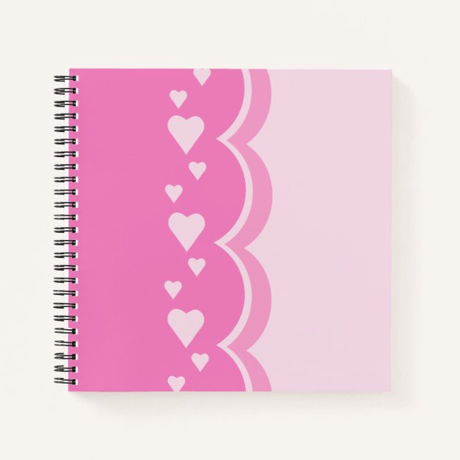 Carnet Coeurs roses (Devant)