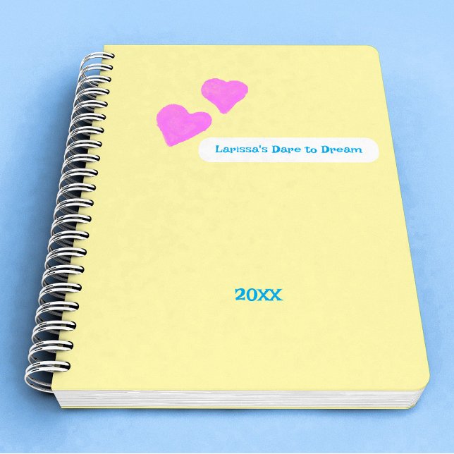 Carnet Cœurs roses dessinés à la main pour les rêveurs (Créateur téléchargé)