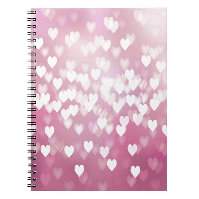 Carnet Coeurs roses mignons (Devant)