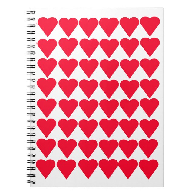 Carnet Cœurs Rouges (Devant)