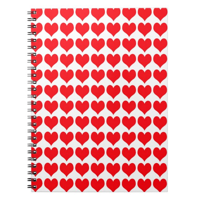 Carnet Cœurs Rouges (Devant)