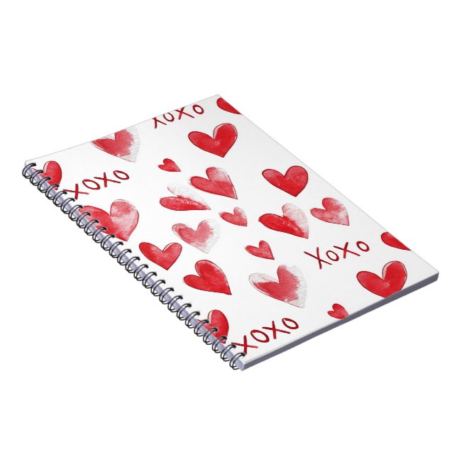 Carnet Coeurs rouges XOXO Love (Côté Droit)
